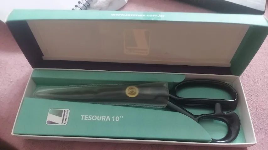 Tesoura Costura Titanium Profissional Alfaiate 10 Lanmax - Foto 3