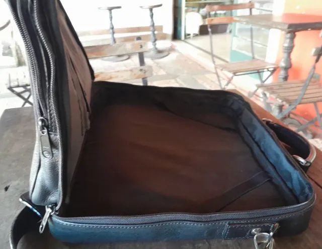 Maleta executiva, em couro natural, de fabricação gaúcha.  - Foto 6