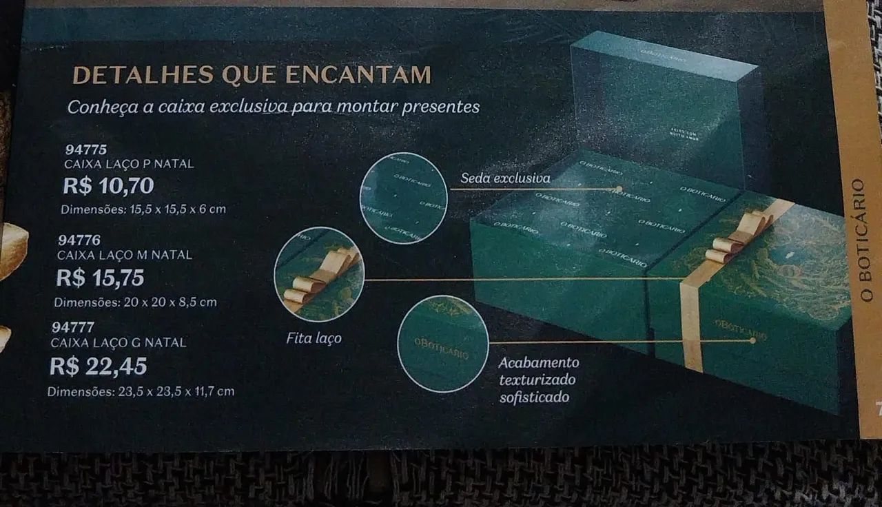 Caixa de presente - Boticário Tam M - Foto 3