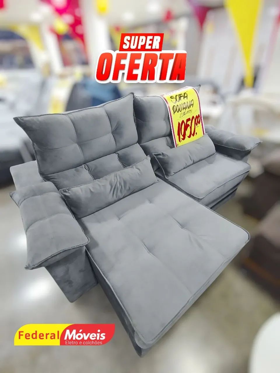Sofá Retrátil e Reclinável 2,00m Conforto e Elegância - Super Oferta! - Foto 2