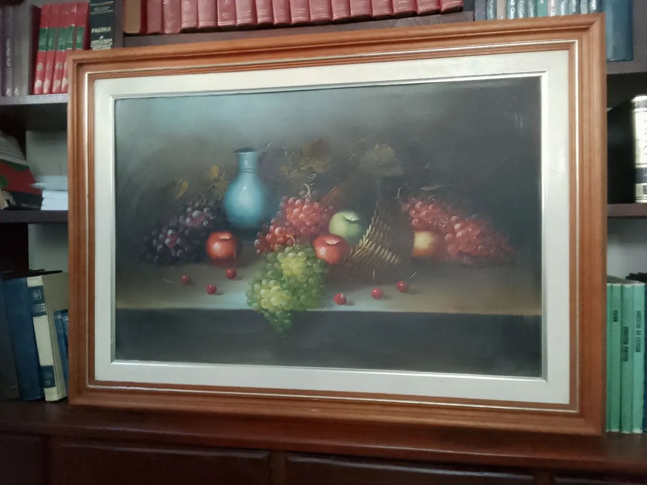 Quadro Natureza Morta com Frutas e Vaso - Foto 4