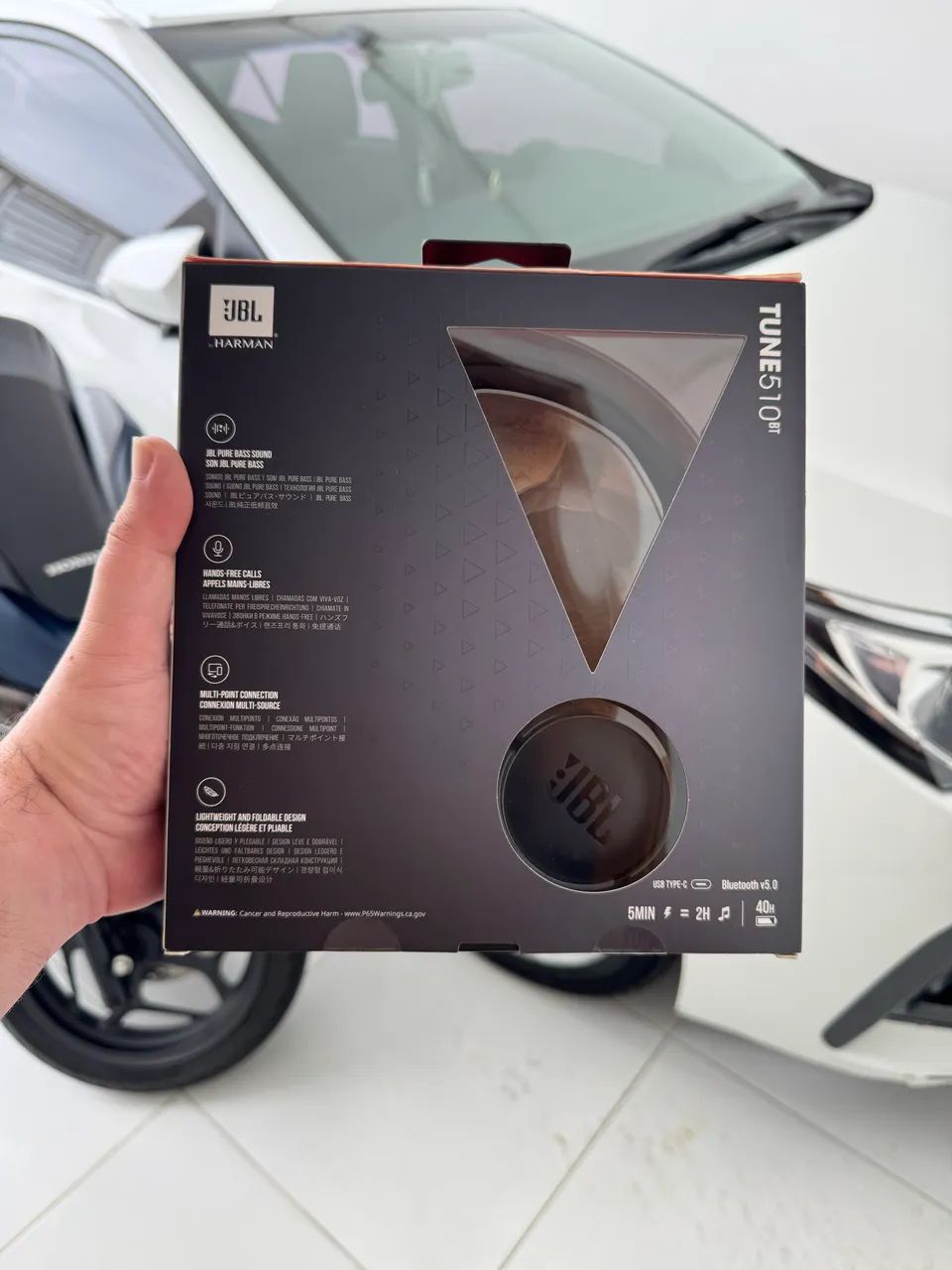 Fone De Ouvido Bluetooth Jbl Dobrável Tune 510bt Cor Preto - Foto 2