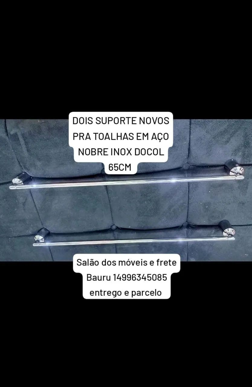 Suporte novo  pra toalhas Docol em aço nobre inox