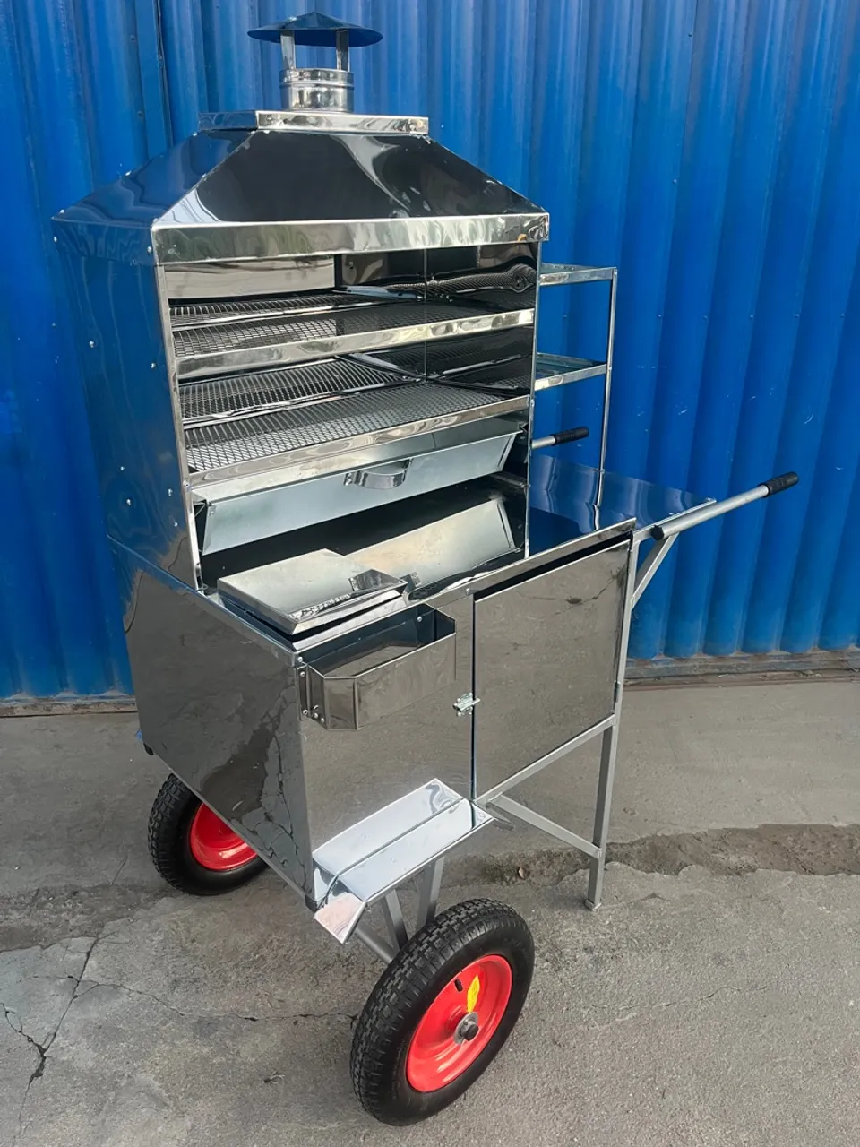 Carrinho de espetinho Inox