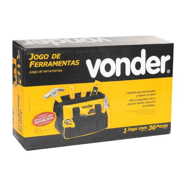 Jogo de Ferramentas Com 36 Peças + Bolsa * Vonder - Foto 3