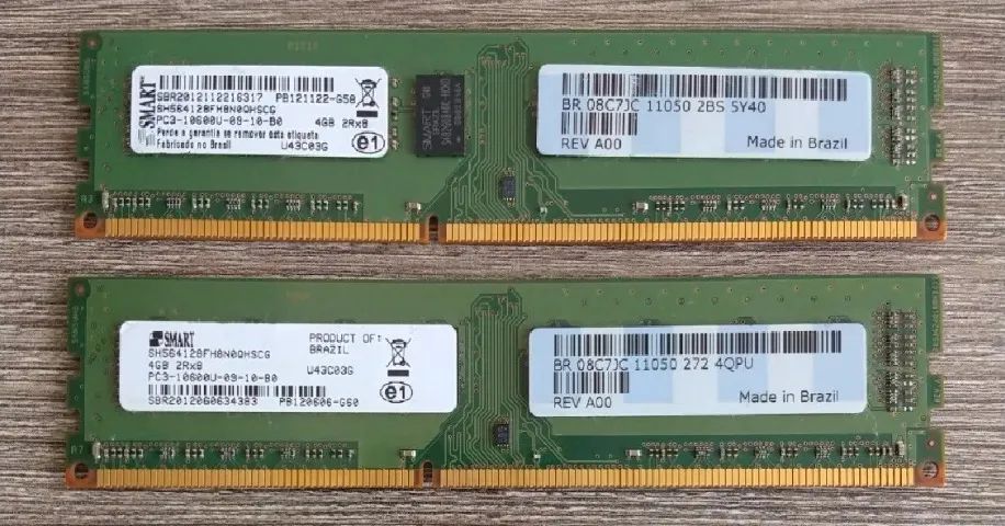 Memoria desktop ddr3 8GB(2x4gb)