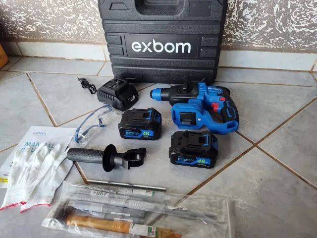 Martelete Perfurador Brushless 2000mah Azul - Foto 5