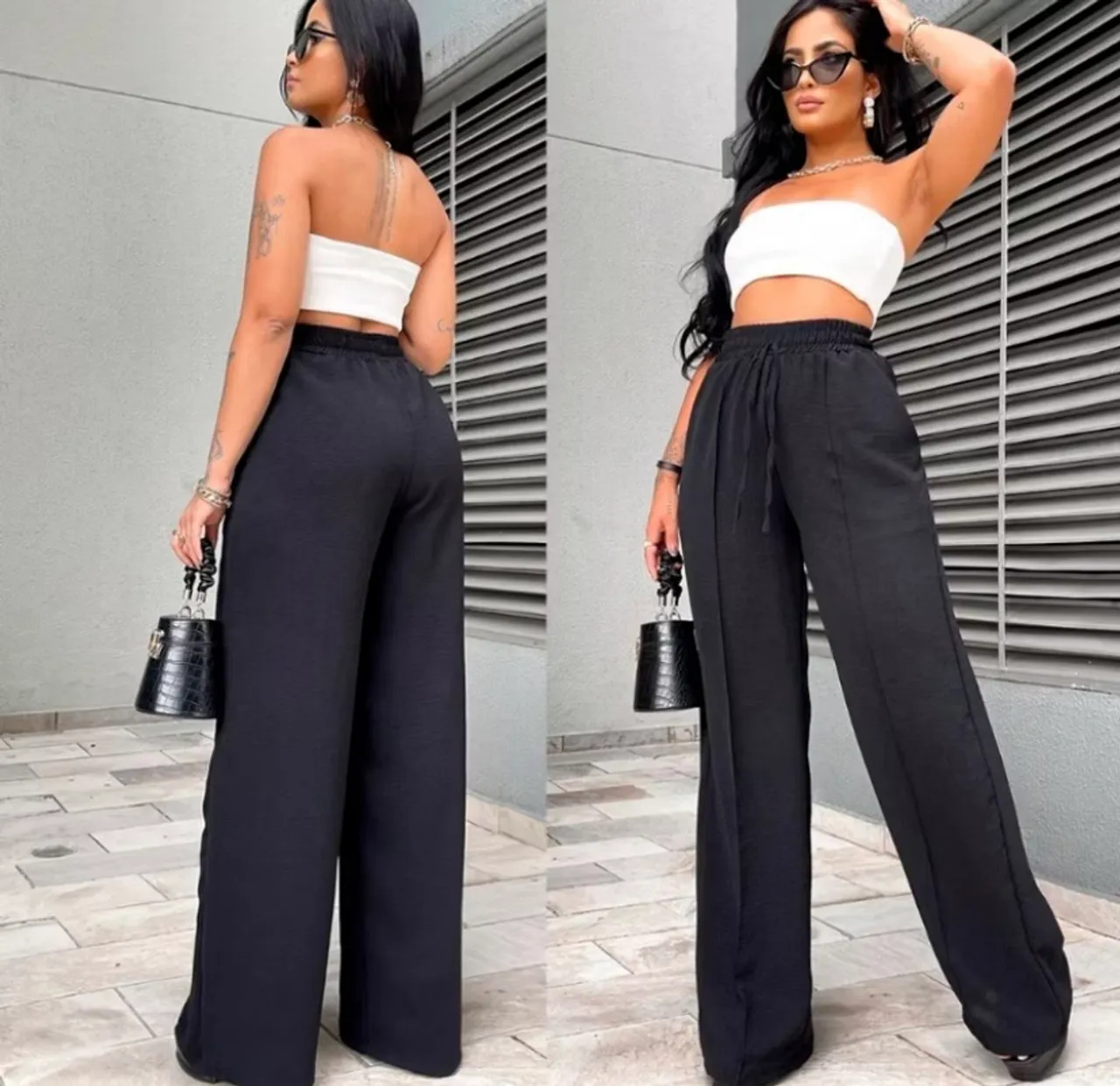 Calça Duna pantalona preta