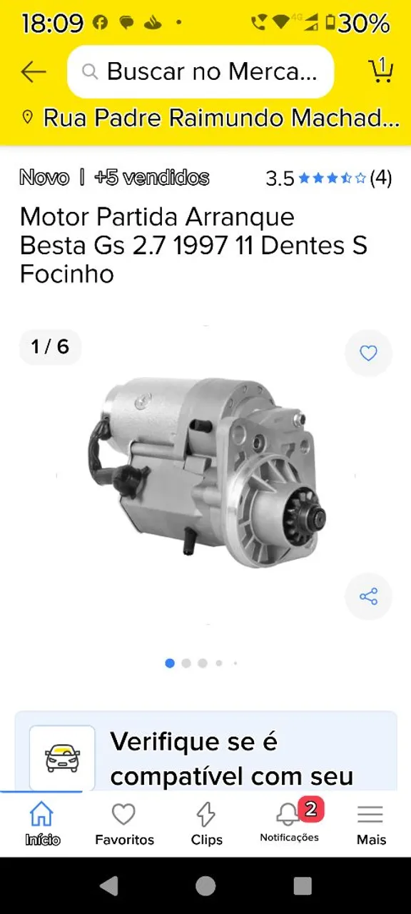 Motor de partida para bongo ,besta e Topic ,em perfeito estado