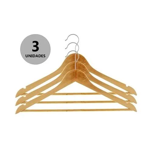 kit conjunto 3 und cabide madeira nacf43m l 44,5x1,2cm napol