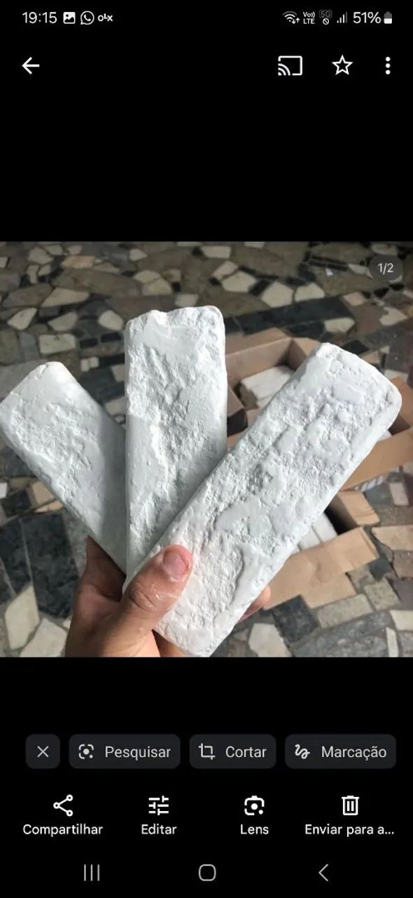 Parede de tijolo branco para decoração - Foto 3