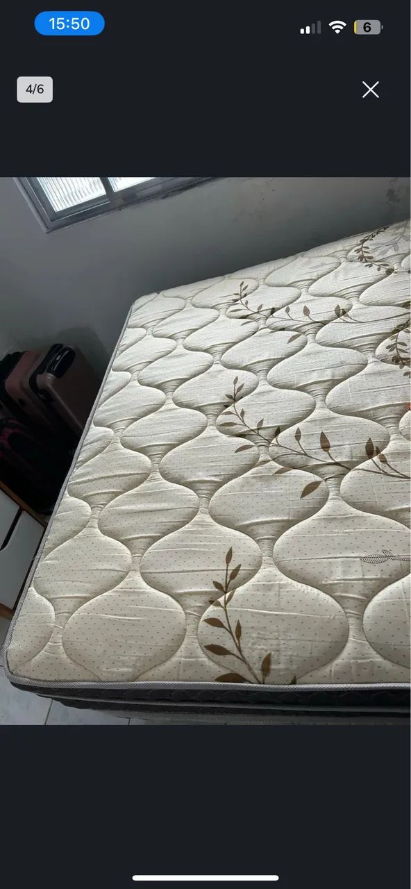 Base queen bipartida ortobom + colchão gazin molas ensacadas queen size  - Foto 3