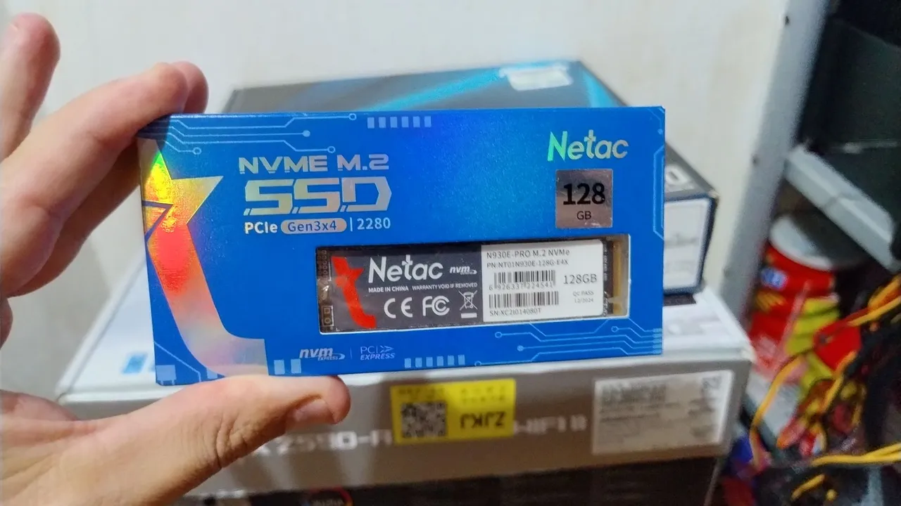 SSD NVMe Netac Original 128GB PCIe Gen3x4