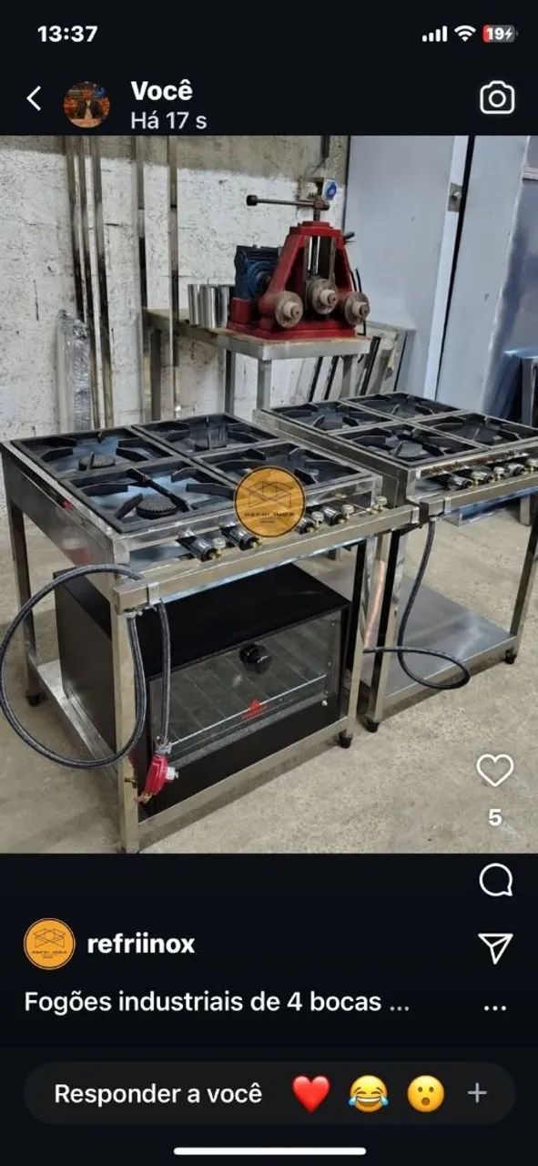 Bancada e prateleiras de aço inox para cozinha industrial - Foto 4