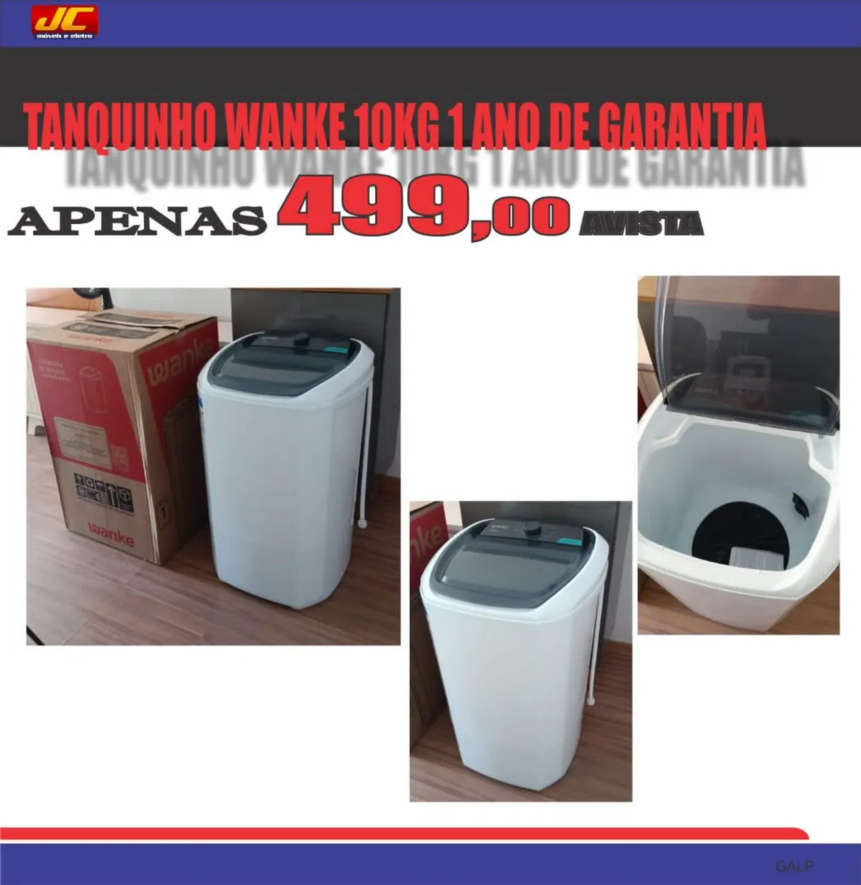 Tanquinho Wanke 10kg 1 Ano de Garantia - Apenas R$499,00