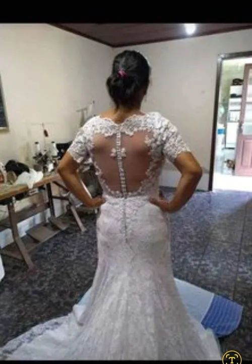 Vestido de noiva renda branco - Foto 3