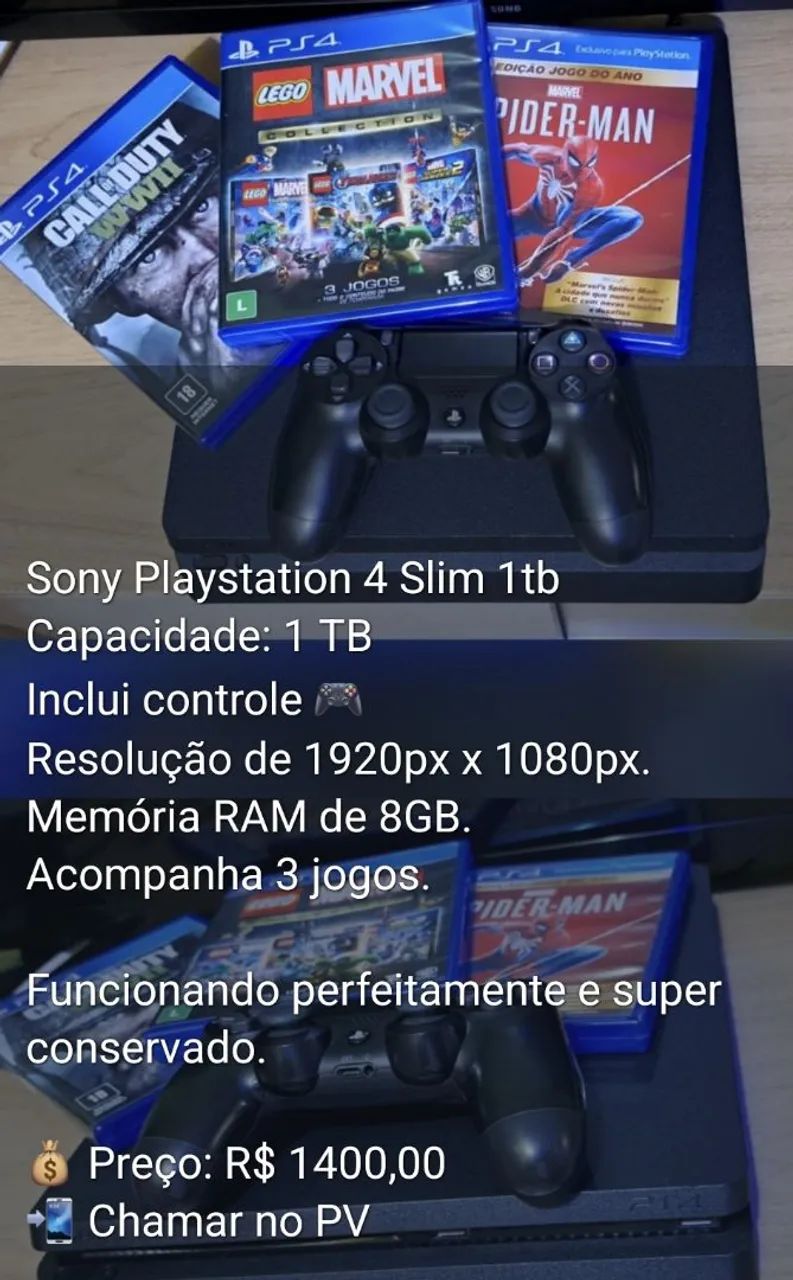 Ps4 1 TB Pouco Uso