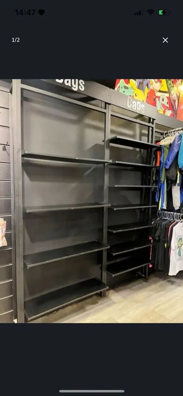 Gôndola de ferro para loja 