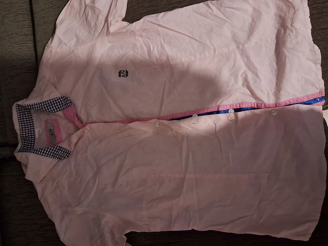 Camisa Rosa Manga Longa com Detalhes - Foto 2
