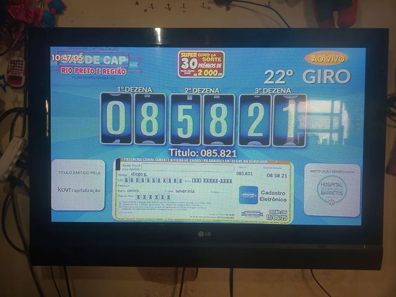 TV LG 43 polegadas não é smart 