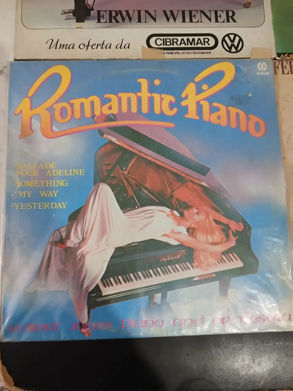 Lotes de 4 Discos de Vinil Piano Romântico - Coleção - Foto 3