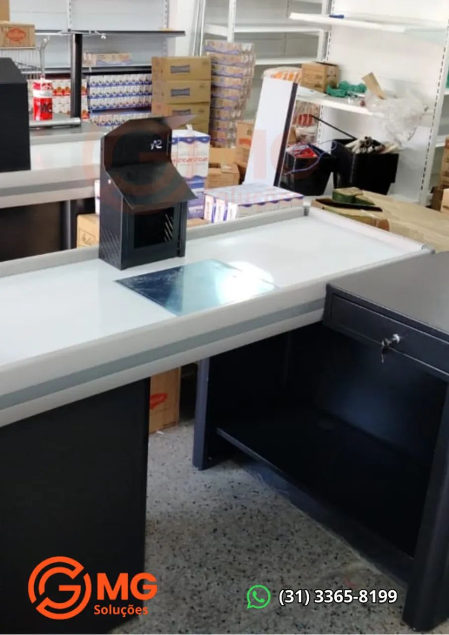 Checkout para lojas e supermercados - Balcão Caixa Reforçado