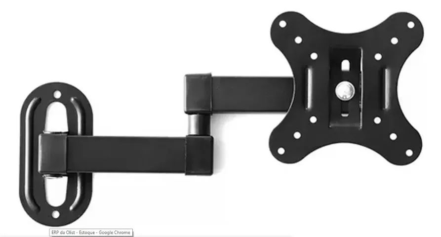 Suporte Monitor Articulado Parede Painel Tv 14 19 22 27 Pol Cor Preto - Foto 2