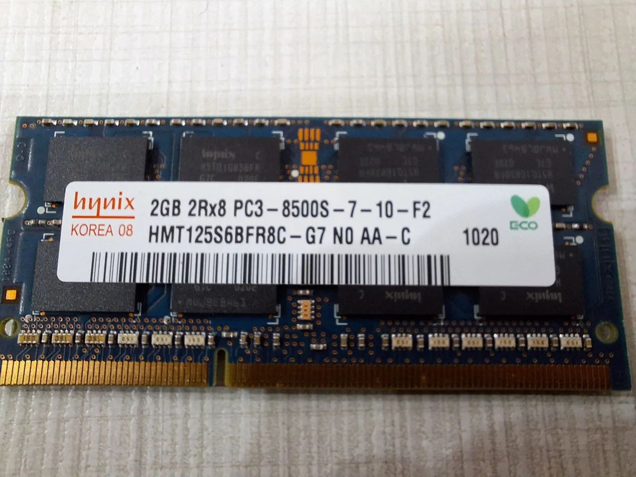 Kit 2 Memoria 2rx8 2gb Pc3 8500s (4gb) Para Notebook - Foto 2