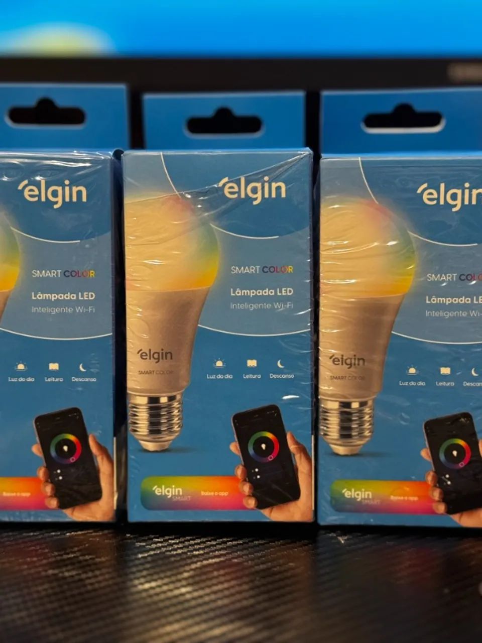 Kit 3 Lâmpada Led Inteligente Wifi Smart - Elgin - Foto 2