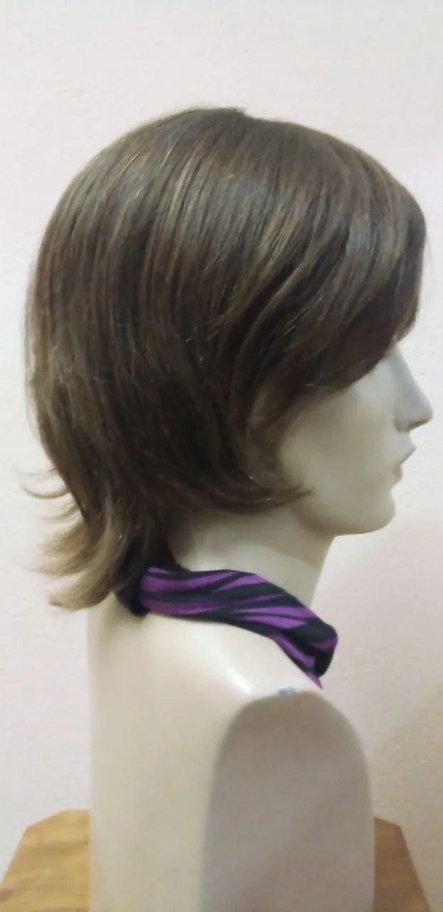 Peruca natural de cabelo humano brasileiro do sul  - Foto 3