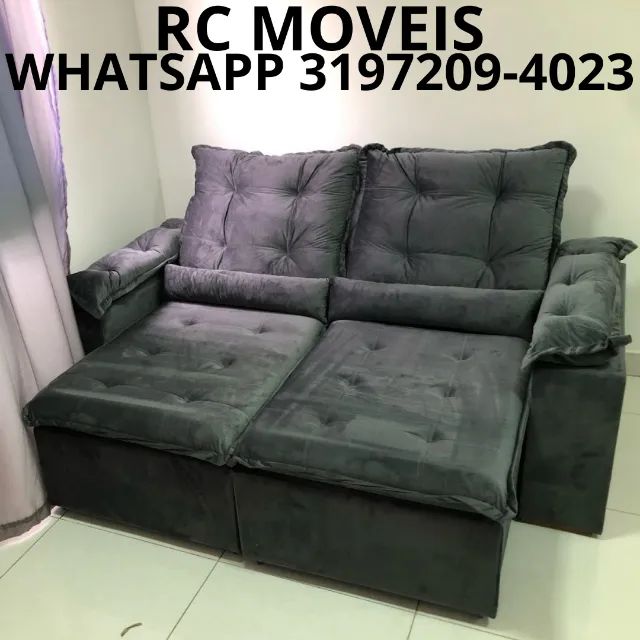 Sofá Londres Retrátil e Reclinável 2m - Compacto e Super Confortável