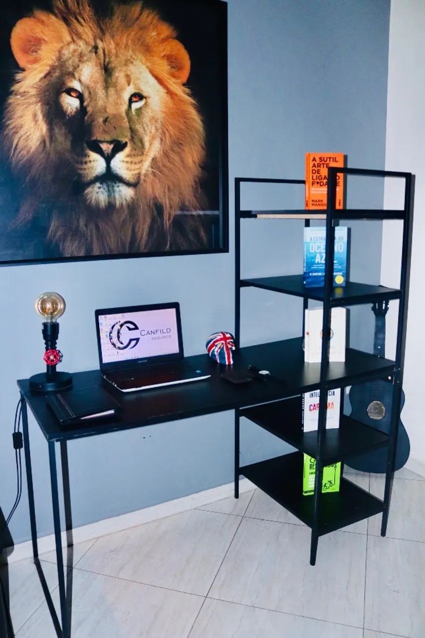 Mesa/estante industrial - Escritório  - Foto 2