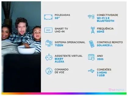 SMART TV 50 POLEGADAS CRYSTAL UHD 4K SAMSUNG - Foto 3