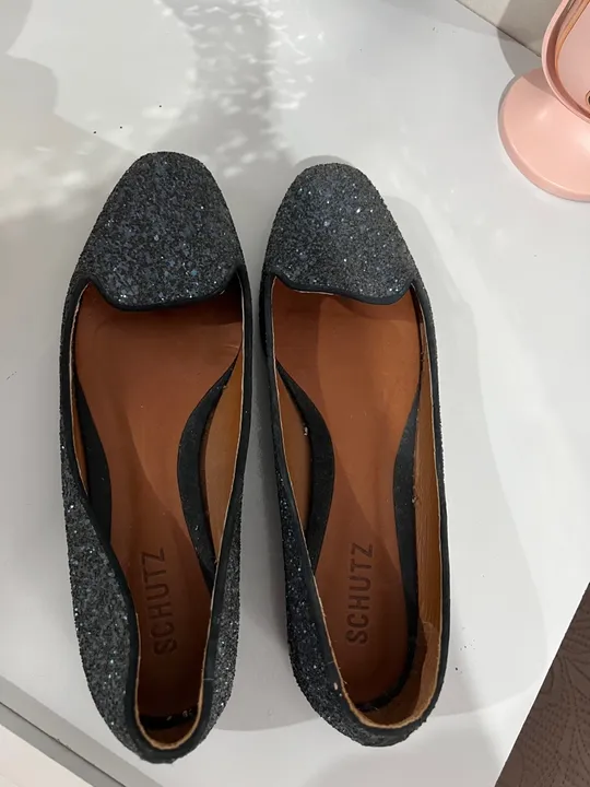 Sapatilha Schutz Glitter Preto