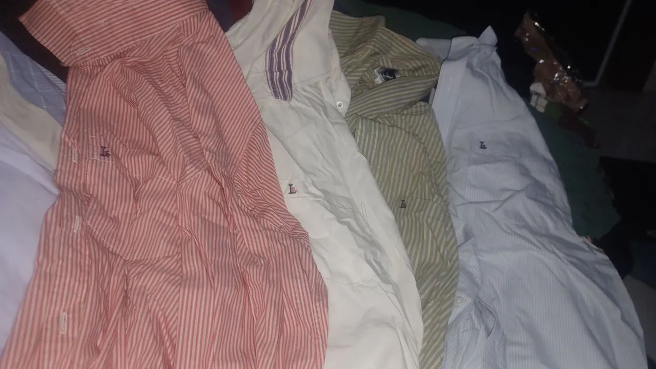 Camisas social  manga comprida - Estampa listrada