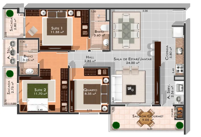 Apartamento Novo no Ed. Saint Germain