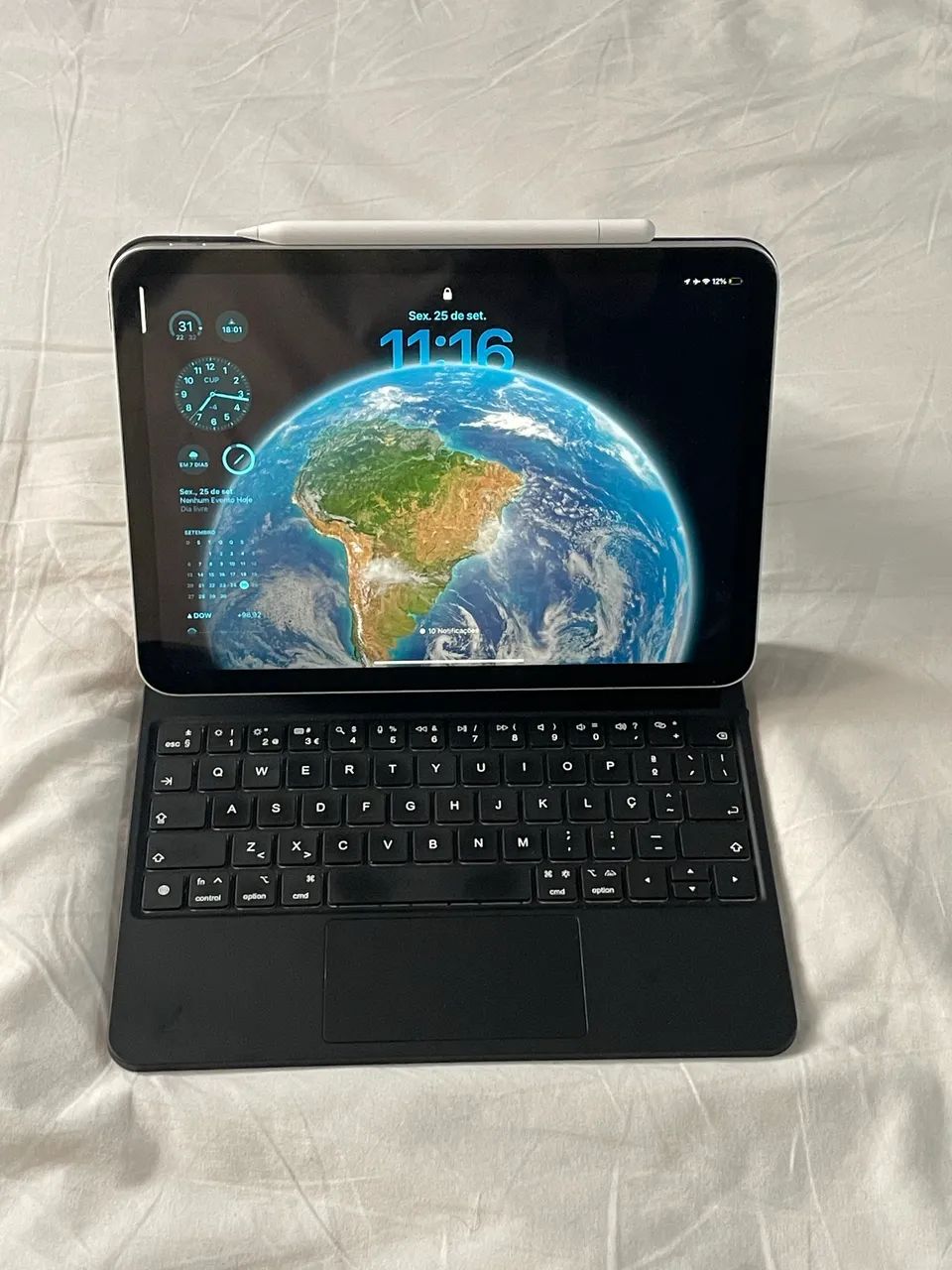IPad 11 128gb + Apple pencil, capa teclado e capa protetora - Foto 4