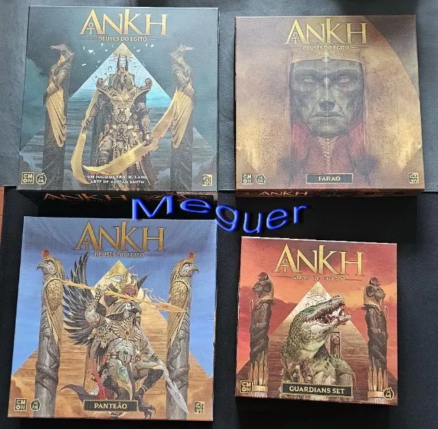 Ankh + 3 expansões + Itens 3D + insert Jogo de Tabuleiro Português