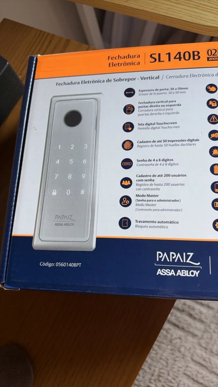 Fechadura eletrônica papaiz 