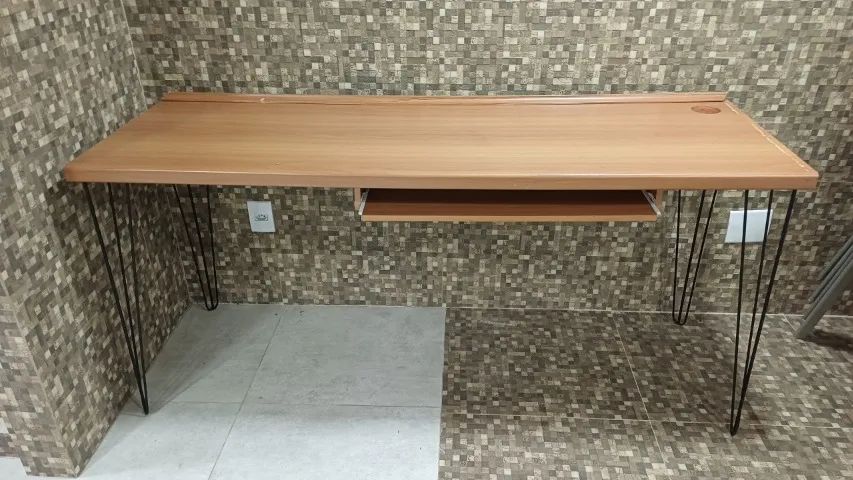 Bancada de Escritório em MDF com Prateleira - Ideal para Home Office - Foto 5