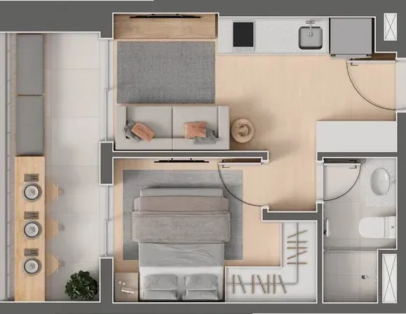 PLANTA 33m²