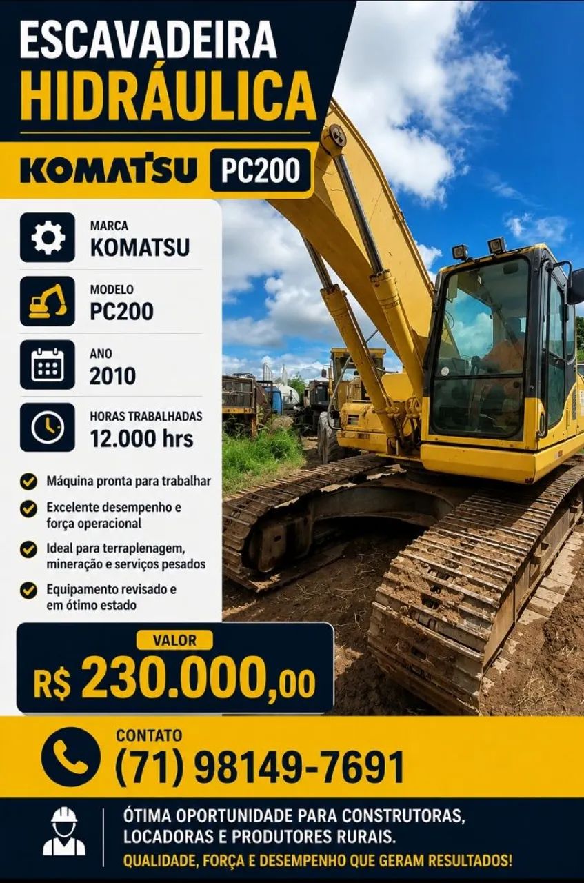Escavadeira Hidráulica PC200