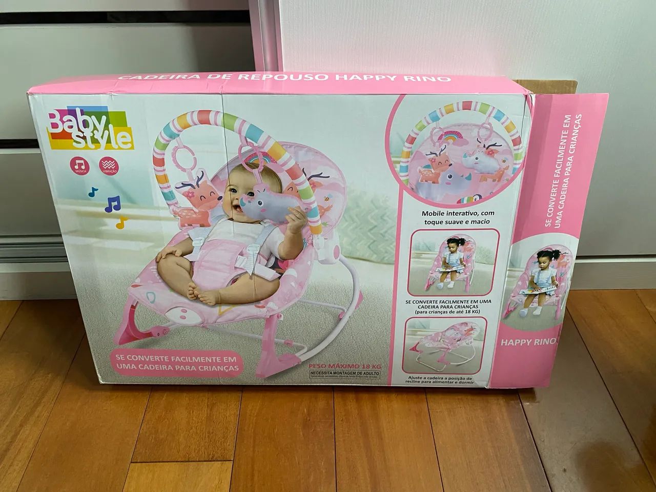  Cadeira de repouso de bebê - Happy Rino - Foto 3
