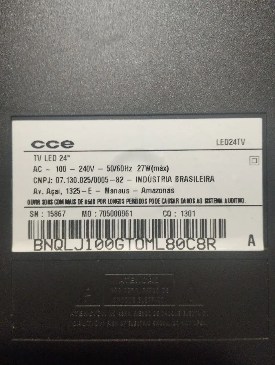 Tv CCE não liga - Foto 2