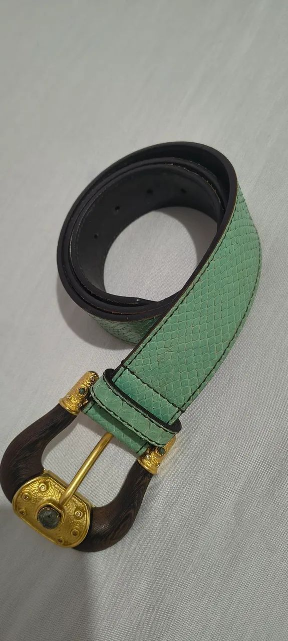 Cinto vintage Valentino Garavani cobra piton  - Foto 2