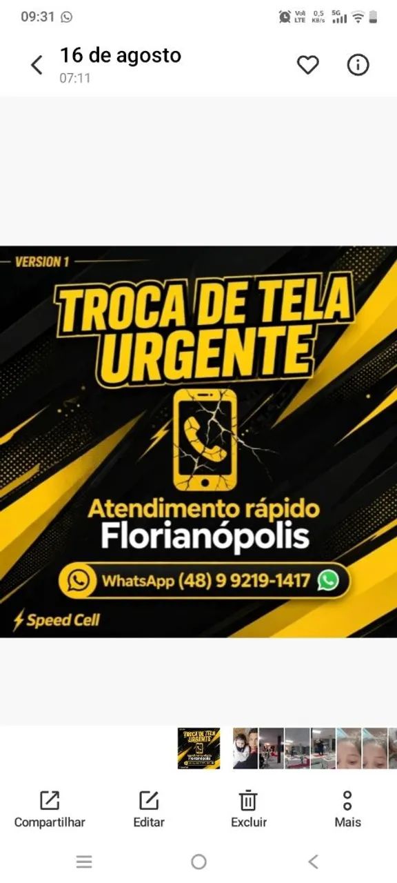 Troca de tela de celular 