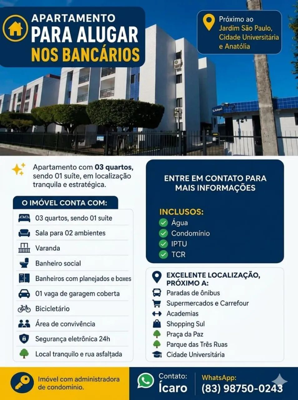 Alugo Apartamento Bancários  - Foto 2