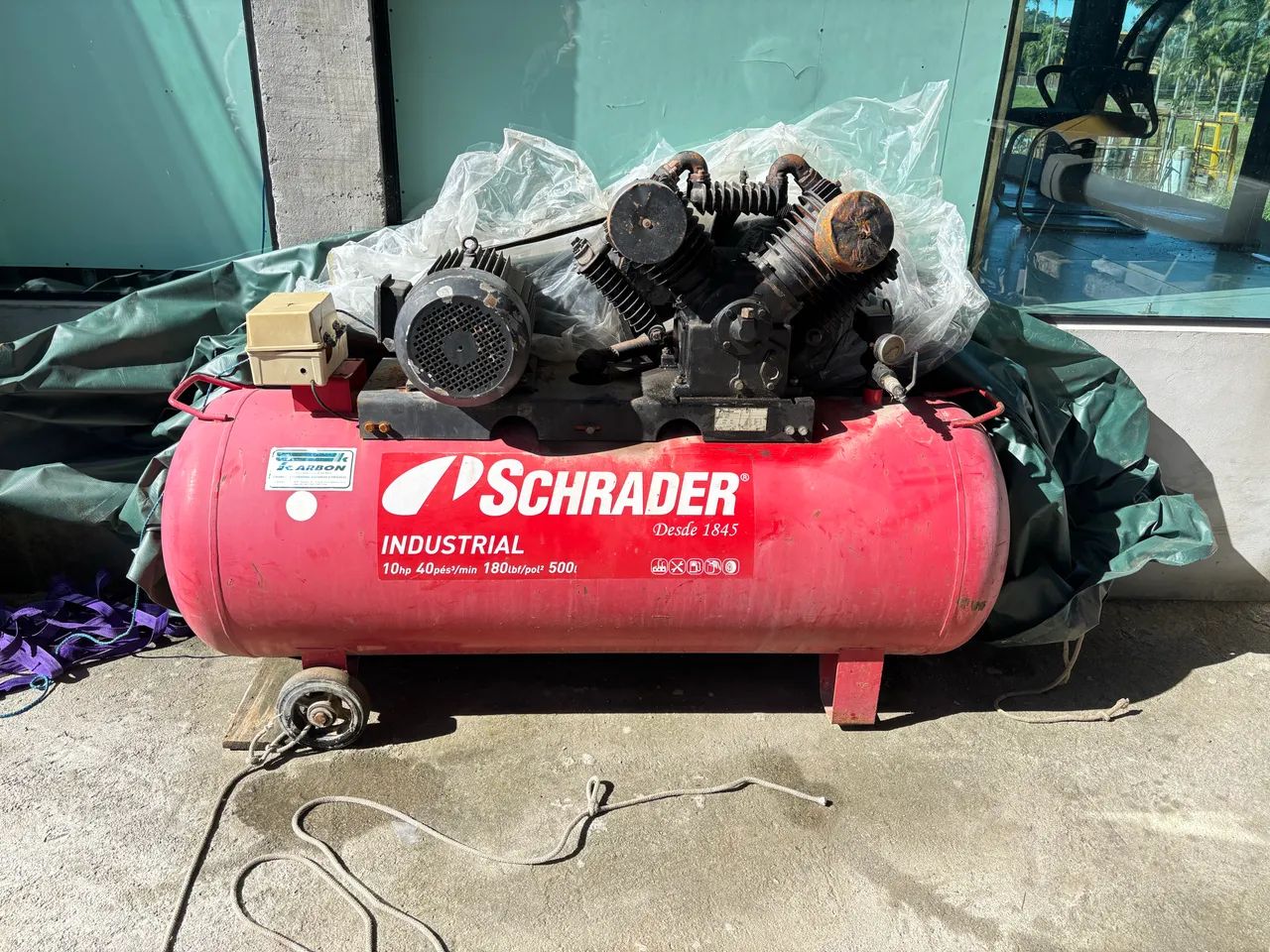 Compressor 500 LTS, motor 3cv trifásico. - Foto 3