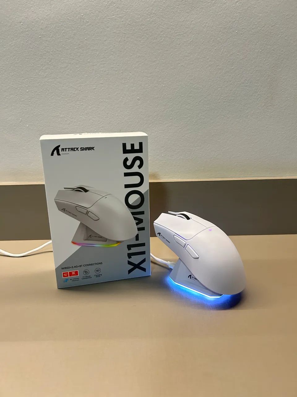 Mouse Gamer Attack Shark X11 com Dock - Foto 3