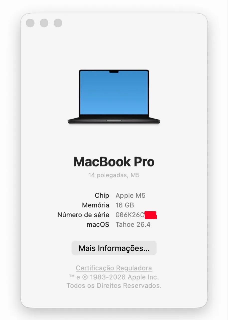 Macbook pro m5 14 polegadas 16gb / 1tb novo SEM USO apenas 1 dia de ativação ( 16 / 1 tb ) - Foto 5